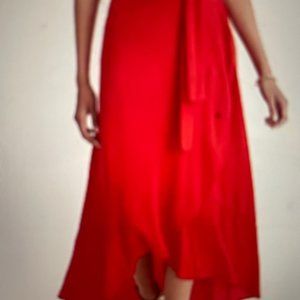 NWT Anny Taylor flounce wrap maxi skirt